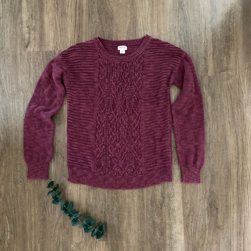 Womens | Mossimo | Sweater | Ribbed long sleeve | Maroon | Medium
